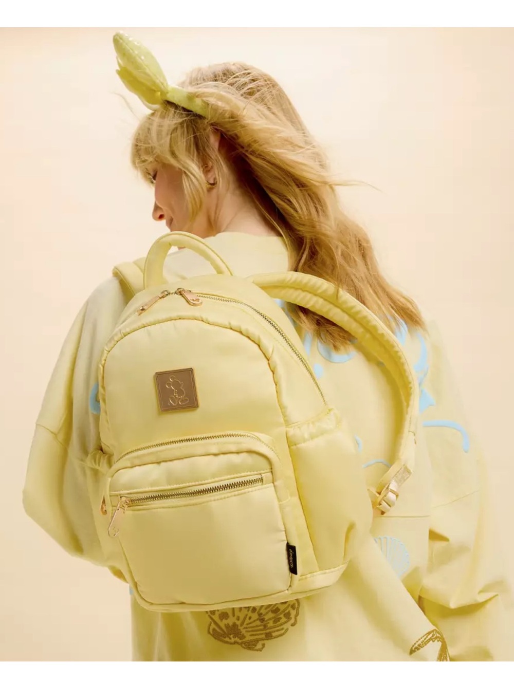 Mickey Mouse Satin Backpack – Joyful Yellow - Picture 3 of 4